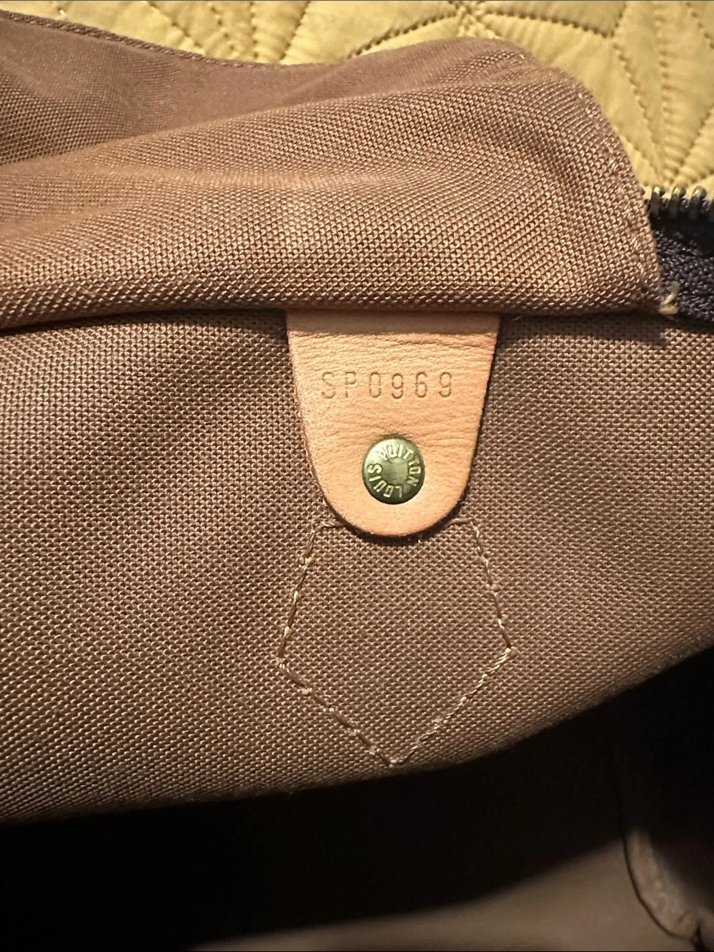 Louis Vuitton Monogram Canvas Satchel in Dark Brown with Natural Trim